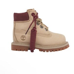 Timberland Kids Boots - Cream and Burgundy